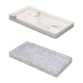 thumbnail image 3 of Inteprter Bandeja de baño elegante de resina con textura veteada para baños pequeños Bandeja de almacenamiento de amplia aplicación Almacenamiento y organización del hogar Tipo 2, 3 of 6