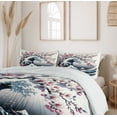 thumbnail image 3 of Ambesonne Anime Duvet Cover Set, Classic Wave and Cherry Bloom, Queen, Rose and Dark Blue, 3 of 5