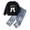 Black, variant on Quealent Toddler Girl 2Pcs Clothes Sets Cute Fall Outfit for Little Girls Long Sleeve Top & Pants (Black, 4-5 Years)