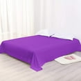 thumbnail image 4 of Yarns of Cotton Premium Hotel Quality 1-Piece Flat Sheet, Luxury and Softest 600 Thread Count Egyptian Quality Bedding Flat Sheet, Wrinkle-Free, Stain-Resistant, Purple, Short Queen, Pack of 12, 4 of 5
