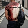 thumbnail image 2 of T-shirt Décontracté à Col Rond pour Hommes avec Imprimé Graphique d'Halloween, Manches Courtes, Grande Taille, pour Automne Hiver, 2 of 6