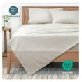 thumbnail image 5 of Split King Sheet Set - 1800 Ultra-Soft Microfiber Bed Sheets - Double Brushed - Deep Pockets - Easy Fit - 5 Piece Set - Bed Sheets (Split King, Modern Plaid - Stone/White), 5 of 9