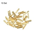 thumbnail image 3 of 10 Sets Double Open Zipper Repair Latch Kits, #8 Insert Pins for Jacket Coat, Light Golden, 3 of 5