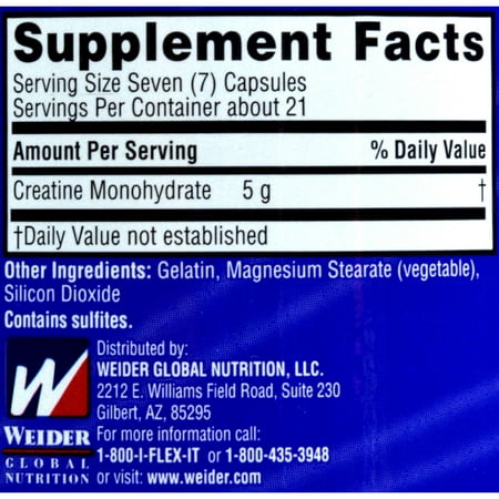 Weider Creatine Capsules - 150 Capsules