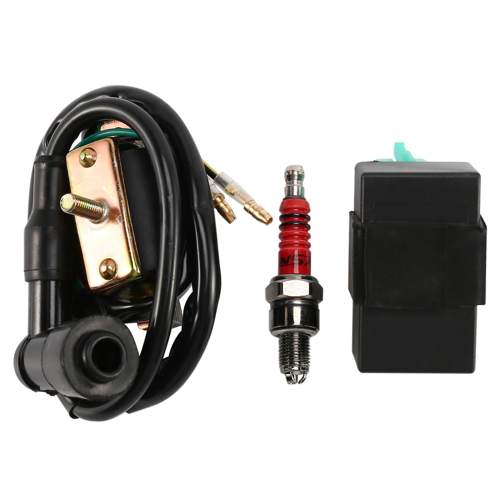 12v Ignition Coil + 5 Pin + Plug Chinese Atv Quad 50 70 90 110 125 Cc