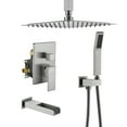 thumbnail image 1 of Boyel Living 10 Inch Ceiling Mount Rain Shower System Shower Combo Handheld Shower Brushed Nickel, 1 of 1