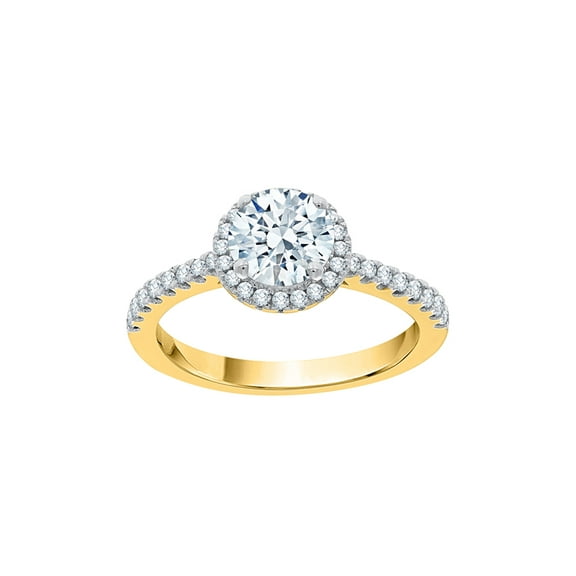 KATARINA Diamond Halo Engagement Ring in 14K Yellow Gold (1 1/4 cttw, I-J, I1-I2) (Size-5)