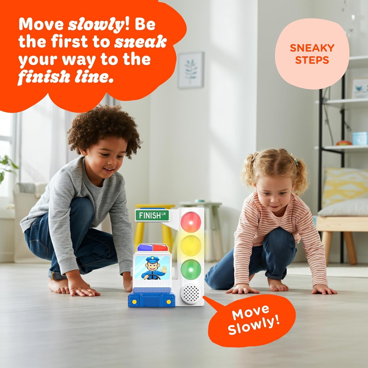 Move2Play, Red Light Green Light Game with Motion Sensing | Family Fun & Birthday Party Games | Gift for Kids, Preschool, & Toddlers Ages 2, 3, 4, 5, 6, 7+ Year Olds | Travel, Indoor, Outdoor