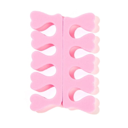6PCS Pink/Blue/Purple DIY Manicure Foam Nail Care Pedicure Nail Art Finger Toe Separator PINK