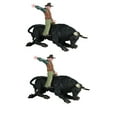 thumbnail image 1 of 2X Modelo de PVC Juguetes de Animales Rodeo Bull con Jinete Juguete de PláStico EstáTico Coleccionable para NiñOs, 1 of 6