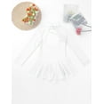 thumbnail image 3 of Linjinx Girls High Neck Ice Skating Dress Figure Roller Skating Leotard Tutu Skirt Ballet Dance Leotard Dress White 10, 3 of 6