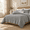Dark Grey-Twin(68"x 86"), variant on Blue Ruffled Quilt King Size Stone-washedfiber Lightweight Crinkled Farmhouse Rustic Shabby Chic Bedding Set 3 Pieces Reversible