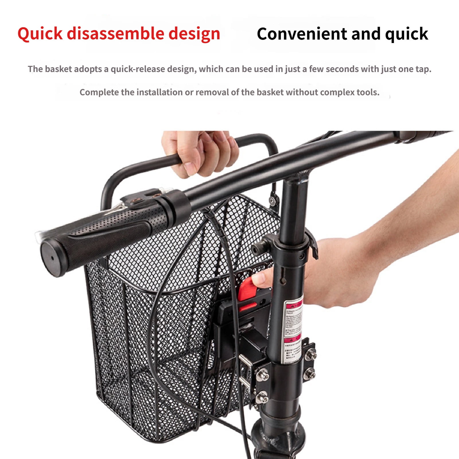 Front Bike Bicycles Metal Baskets Folding Bike Front Storage Basket Cycling Basket for Electric Bikes
