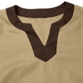 thumbnail image 6 of LEKWK Renaissance Shirt Men Long Sleeve Retro Lace Up Shirts Pirate Medieval Viking Tops Halloween Party Costume Without Belt, 6 of 6