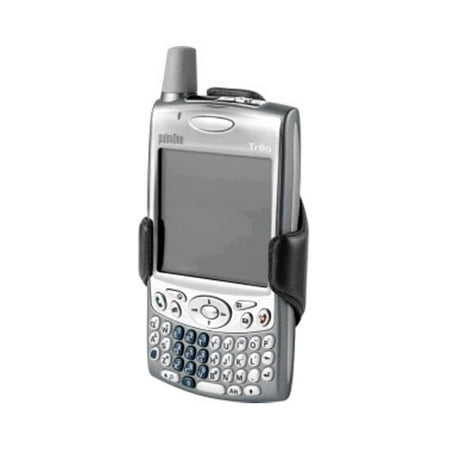 Leather Treo Smartphone - Palm - Leather Latch Case w/ Belt Clip for Palm One Treo 600, 650, 700w, 700wx, 700p - Black