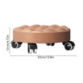 thumbnail image 3 of Gallickan Swivel-Wheel Low Stool, Home Plastic Casters Movable Seat, Compact Living Room Rolling Ottoman for Shoes, Foot Rest, 12.6x4.7in, 3 of 6