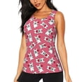 thumbnail image 1 of Balery French Bulldog And Heart Camiseta sin mangas estampada ligera para mujer, tops de entrenamiento sin mangas, camisetas de yoga transpirables de secado rápido.-Large, 1 of 7