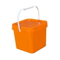 thumbnail image 3 of Cubo cuadrado con asa y tapa, resistente, resistente, contenedor de almacenamiento de alimentos, cubo multiusos para jardinería en garaje 5L 20x20x186cm, 3 of 8