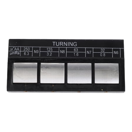 Zyllora Roughness Comparison Sample Set for Lathe Milling Grinding, Steel Surface Finish Gauge Ra0.025-6.3um, 4pcs in Wooden Box for Industrial Quality Control
