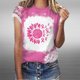 thumbnail image 4 of Fiudx Ofertas y Liquidaciones Moda Mujer Casual Cuello Redondo Impresión Blusa Manga Corta Camiseta Verano Tops, 4 of 5
