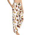 thumbnail image 2 of Uemuo Baseball Sport Pattern Women's Wide Leg Palazzo Lounge Pants with Pockets Light Weight Loose Comfy Casual Pajama Pants-Small, 2 of 9