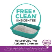 Purina Tidy Cats Free and Clean Clumping Cat Litter, Unscented, 35 lb Pail