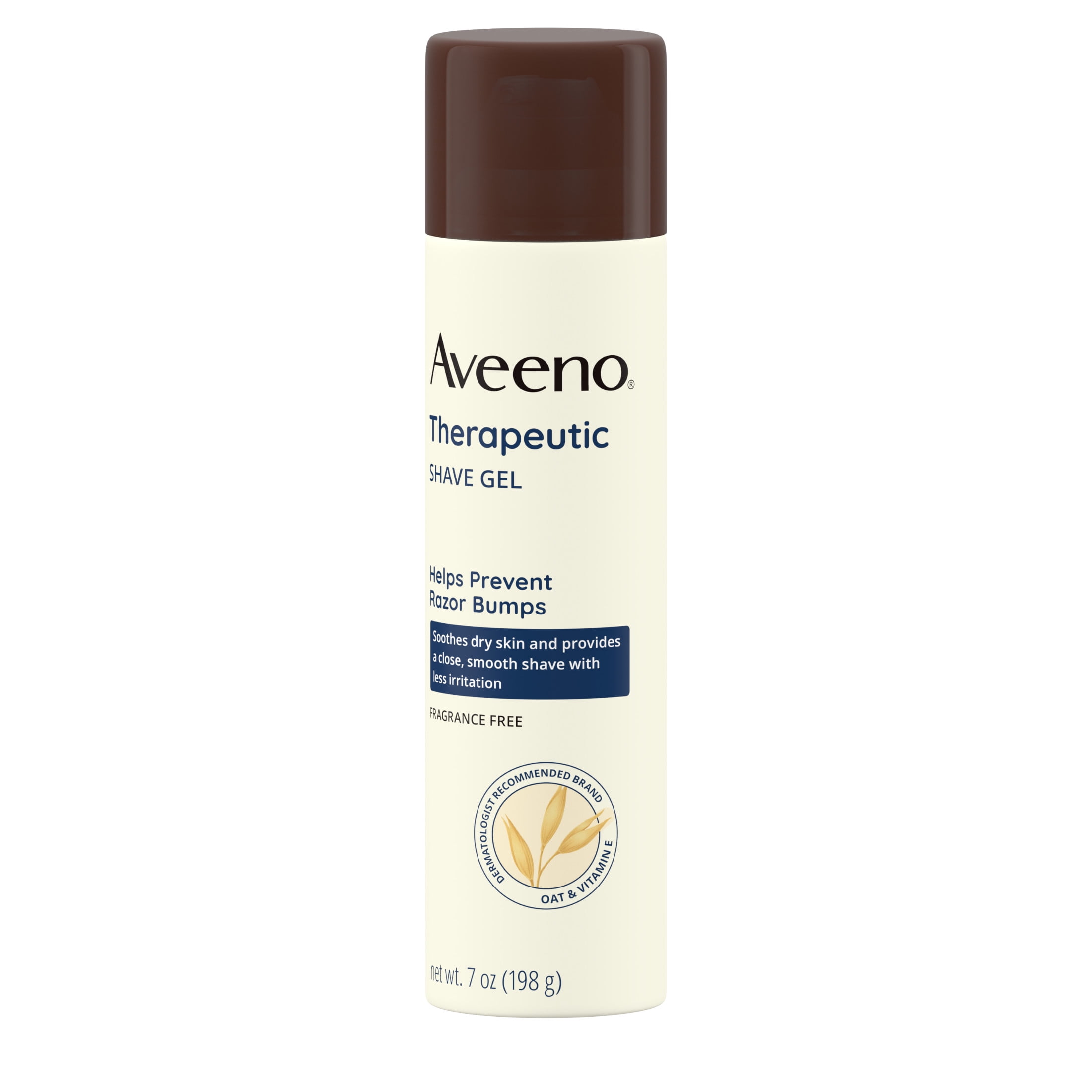 Aveeno Therapeutic Shave Gel for Dry Skin with Oat & Vitamin E, Shaving Cream for Men & Women, 7 oz