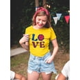 thumbnail image 2 of 4Th Of July Flower Art T-Shirt Women -Image by Shutterstock, Female 3X-Large, 2 of 4