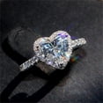 thumbnail image 1 of Anillo solitario de cristal de moda para mujer, anillo de compromiso de boda de Zirconia delicada, anillo de matrimonio de promesa de Color plateado para joyería nupcial Tan Jianjun unisex, 1 of 2