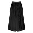 thumbnail image 5 of Sequin Skirt Elastic High Waisted A-Line Sparkle Pleated Skirts Color:Black Size:S, 5 of 7