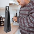 thumbnail image 3 of 2 Pcs Advanced Leather Fashion Wine Bottle Protector Sleeve Resuable Wine Bottle Cover(Red and Black), 3 of 4