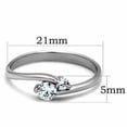thumbnail image 2 of Women's Stainless Steel High polished CZ Clear 1.40(g) Engagement Ring, 2 of 4