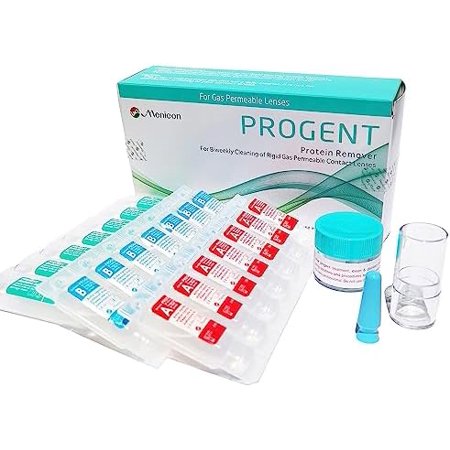Menicon Progent 7 Treatment Biweekly Gas Permeable Contact Lens Cleaner and DMV Scleral Lens Remover Inserter, Bundle of 2 Items 22 Piece Set