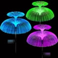 thumbnail image 2 of Luz Solar doble de medusas para jardín, luces LED de fibra óptica para exteriores, lámpara de decoración impermeable para césped y Patio, 7 colores, 2 of 4
