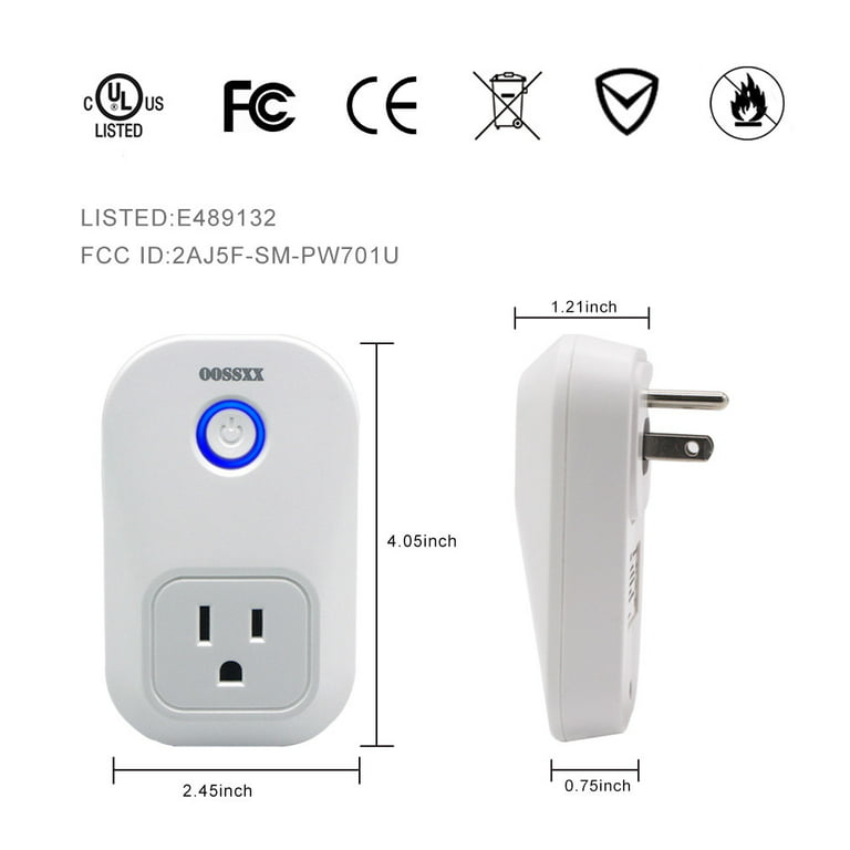 Simply Conserve Smart Plug 2-Pack 120-Volt 1-Outlet Indoor Smart Plug