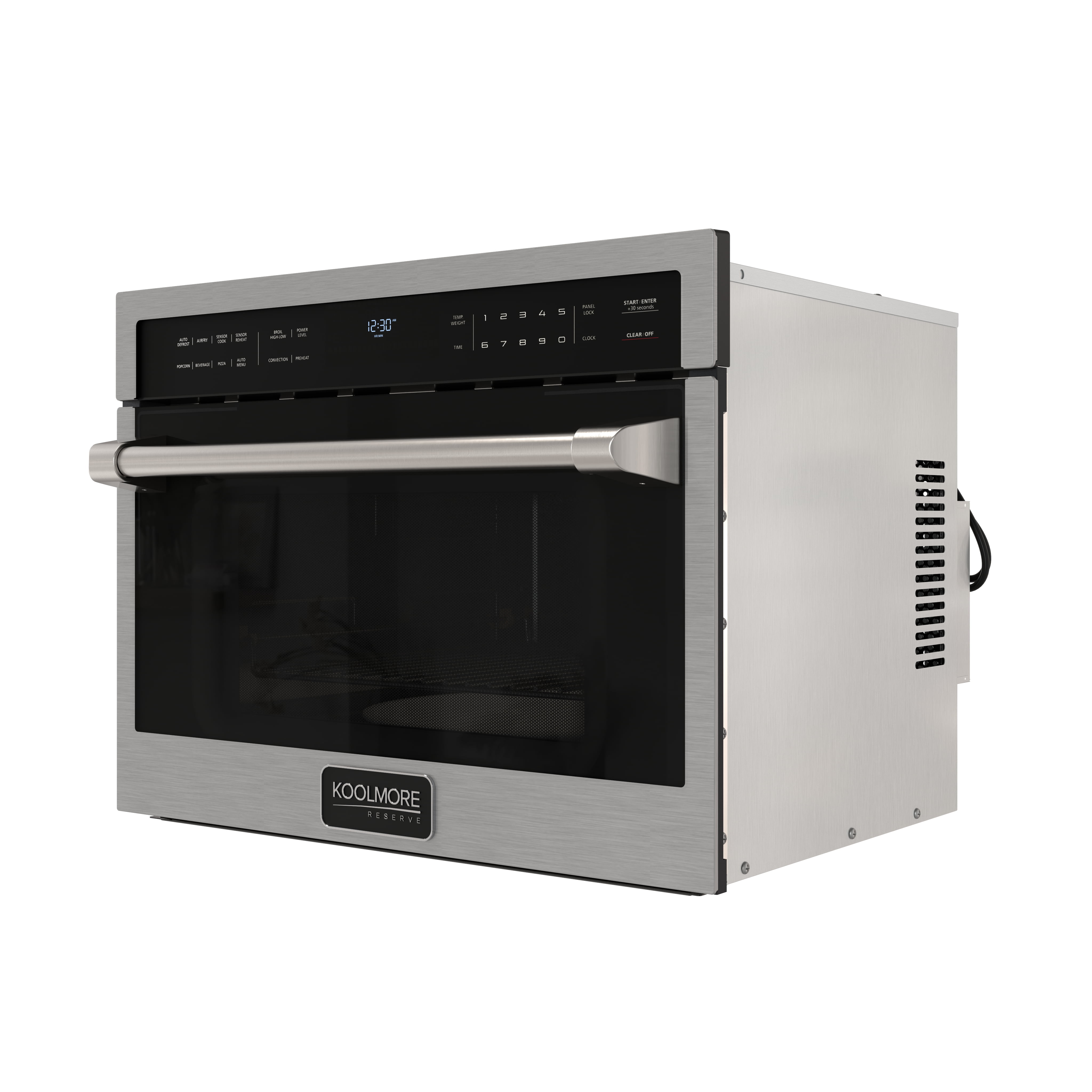 KoolMore Reserve 24 in. Built-In Microwave Convection Oven with Air Fry, 3-in-1 Combo, Sensor Cook, 1.6 cu. ft. in Stainless Steel (KM-CWO24-AFSS)