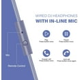 thumbnail image 3 of Audífonos OneOdio Over Ear Pro-10 para DJ con cable Azul Claro, 3 of 4