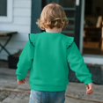 thumbnail image 5 of Uorisanigo Toddler Baby Girl Green Sweatshirt 3-4T Ruffle Shoulder Pullover Hoodies Casual Long Sleeve Shirts Tops Comfortable Sweaters Shirts for Fall Winter Spring, 5 of 7