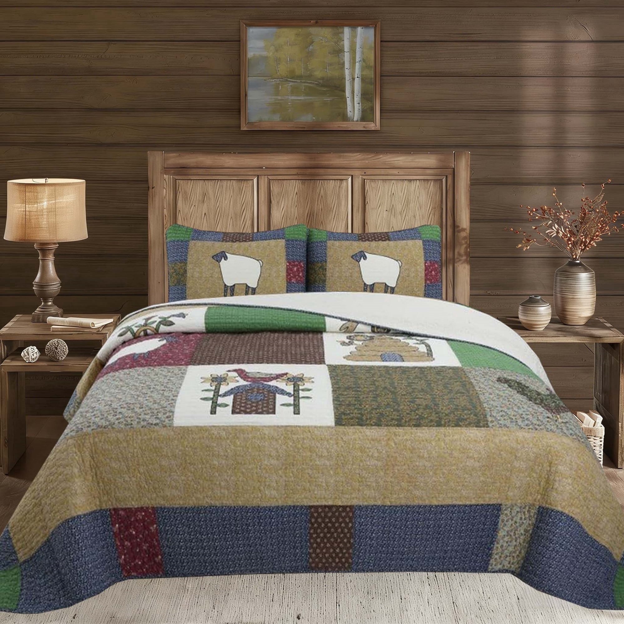 Laura Ashley Linley Reversible Quilt Set - Walmart.com