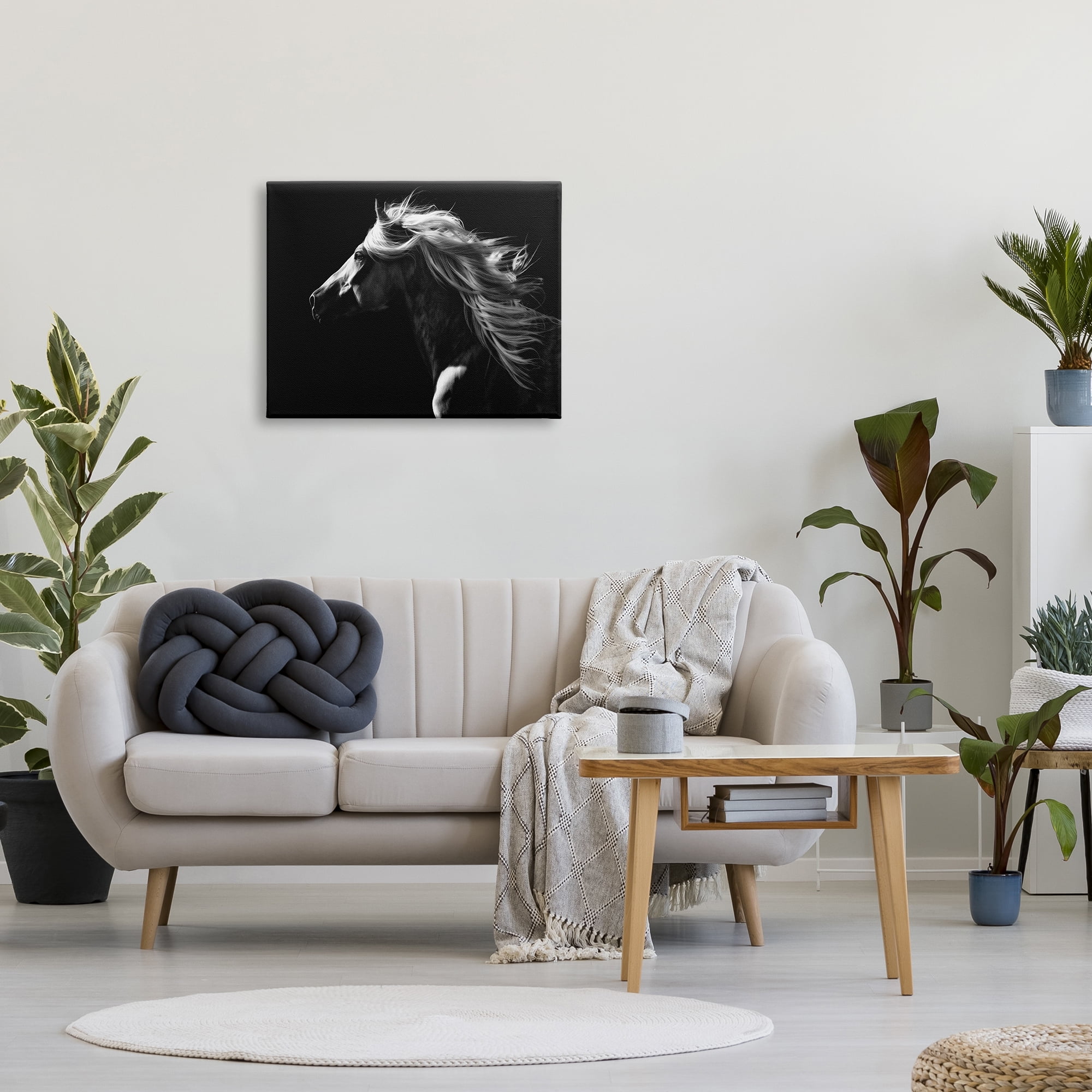 Stupell Industries Windblown Stallion Mane Animals & Insects Photography Gallery Wrapped Canvas Art Print Wall Art, 30 x 24