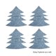 thumbnail image 5 of Matsuzay 4 unidades/juego de vajilla para árbol de Navidad, soporte de almacenamiento, bolsa para cubiertos, decoración, dinero en efectivo, Kits de decoración para fiestas Gris, 5 of 6