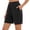 Black, variant on Hueook Bermuda Shorts Golf Dress Shorts Women's Solid Color Elastic Comfortable Fitness Pants Yoga Pants Work Pants Casual Shorts with Pockets Purple S