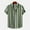Army Green, variant on Awdenio Mens T-shirt Casual Stripe Turndown Short Sleeve Pocket Button Closure Shirt Blouse Summer Fashion Outdoor Sports