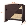 thumbnail image 3 of Swing Cover 12 Oz Waterproof - 100% UV & Weather Resistant Porch Swing Cover with Air Pockets and Drawstring for Snug Fit (57 D x 80 W x 72 H, Coffee), 3 of 5