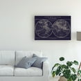 thumbnail image 3 of Trademark Fine Art 'Map of the World Indigo' Canvas Art by Sue Schlabach, 3 of 4