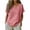 Hot Pink, variant on Cotton Linen Tops for Women Summer Scoop Neck Drop Shoulder Loose Lightweight Blouse Dressy Casual Tops