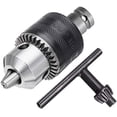 thumbnail image 1 of HUGFEGWE 1.5-10mm Capacity Keyed Drill Chuck with 1/2" Square Female Adapter, Mount 3/8-24UNF Air Impact Wrench Converter Conversion Tool with Chuck Key CJB91-14006, 1 of 8