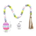 thumbnail image 5 of Generic Spring Wood Bead Garland with Tassels and Bunny Tag Easter Wood Bead Garland Wooden Beaded Boho Decor Farmhouse Rustic Hanging Decorations, 5 of 5
