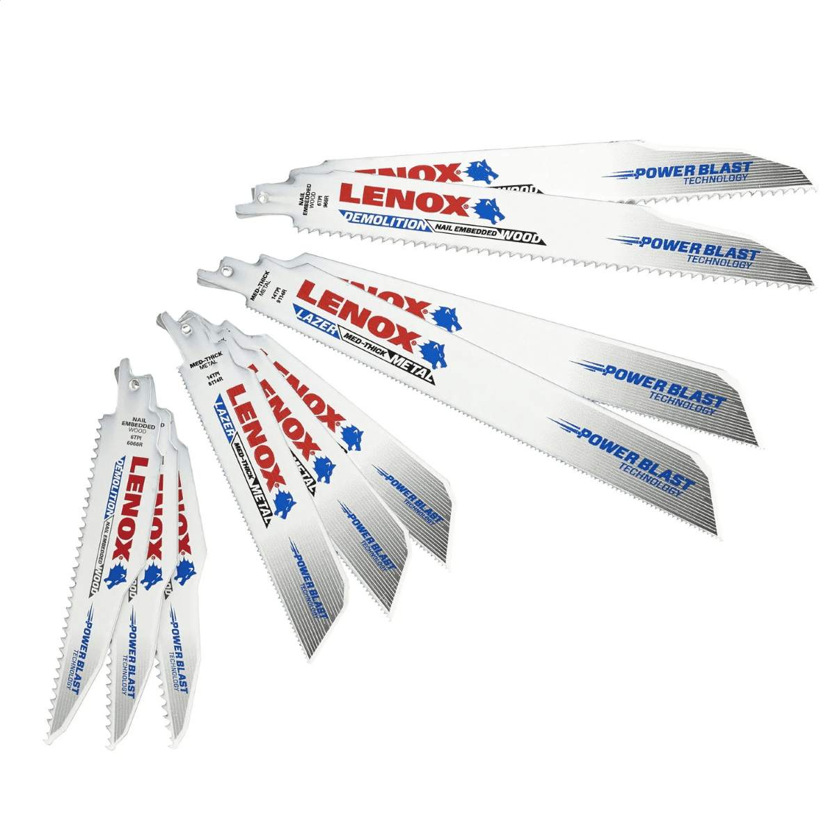 Lenox Tools DEMOWOLF Bimetal Reciprocating Saw Blade Bit Kit - 12 Piece