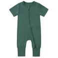 thumbnail image 4 of WIBACKER Baby Boys Girls Bamboo Viscose Short Sleeve Pajamas, 2 Way Zipper Romper, Sleep and Play 0-24 Months, 4 of 4
